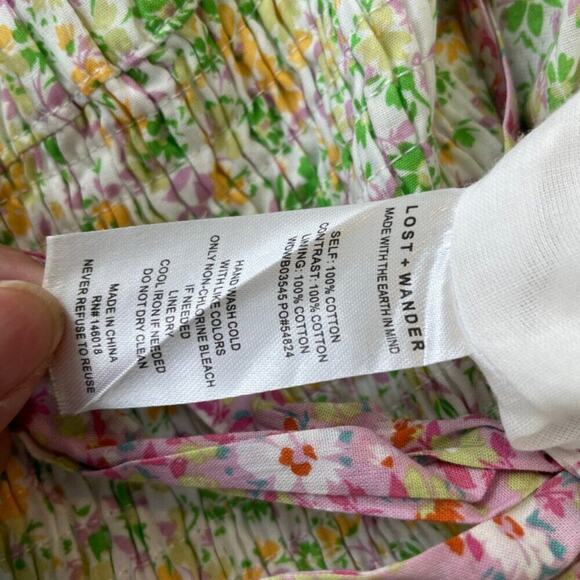 LOST & WANDER MAXI DRESS FLORAL RUFFLES TIERED SZ M BOHO COTTAGECORE - Picture 8 of 16